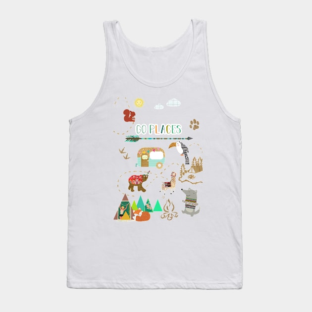 Go Places Kids Collage Tank Top by GreenNest